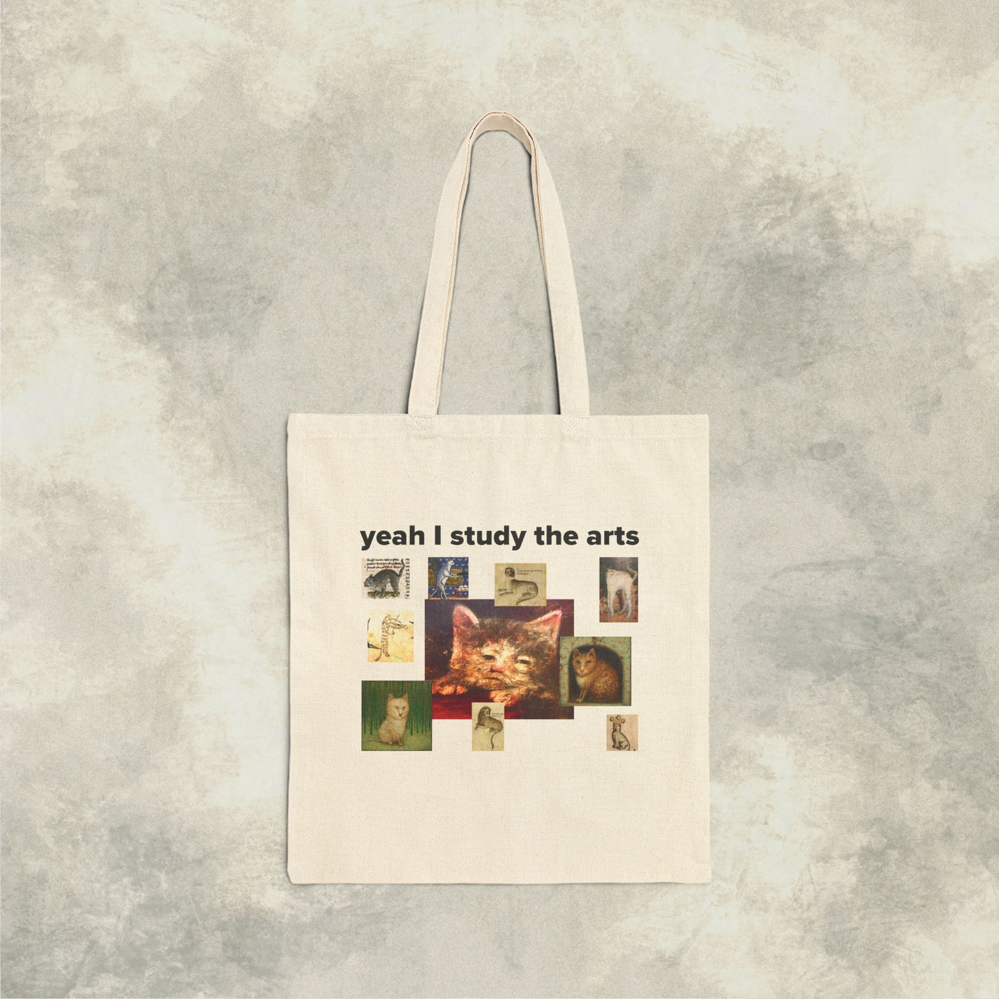 Medieval Cat Canvas Tote Bag