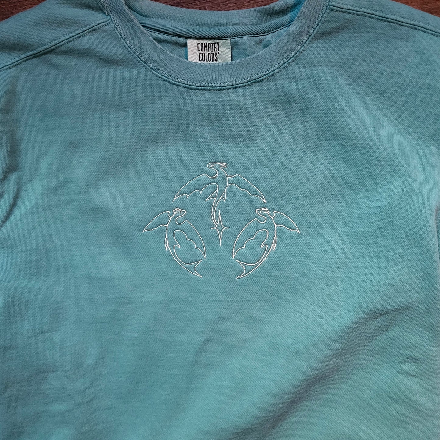 Embroidered Dragon Heavyweight Crewneck