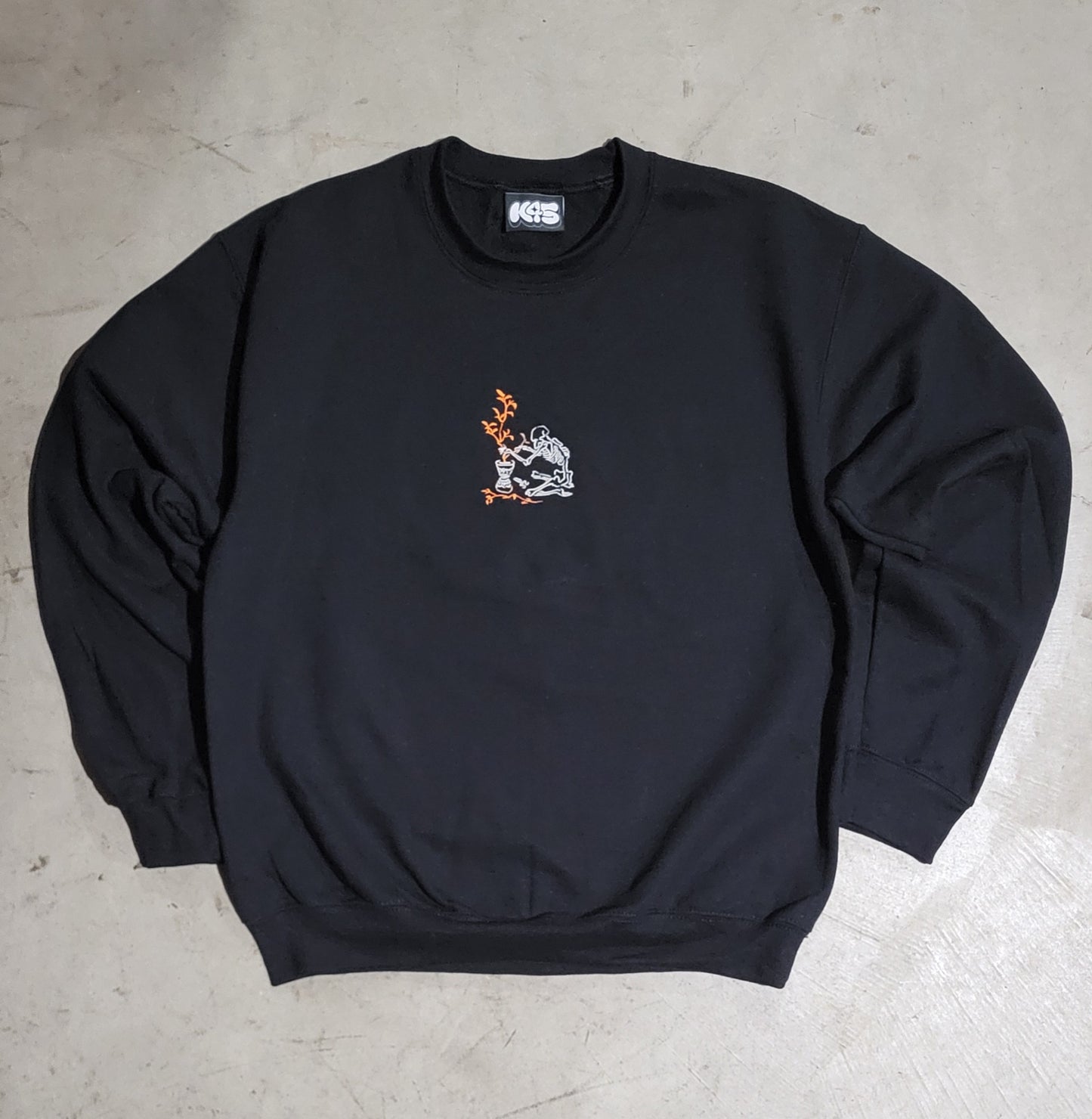 Skeleton Gardener Embroidered Sweater
