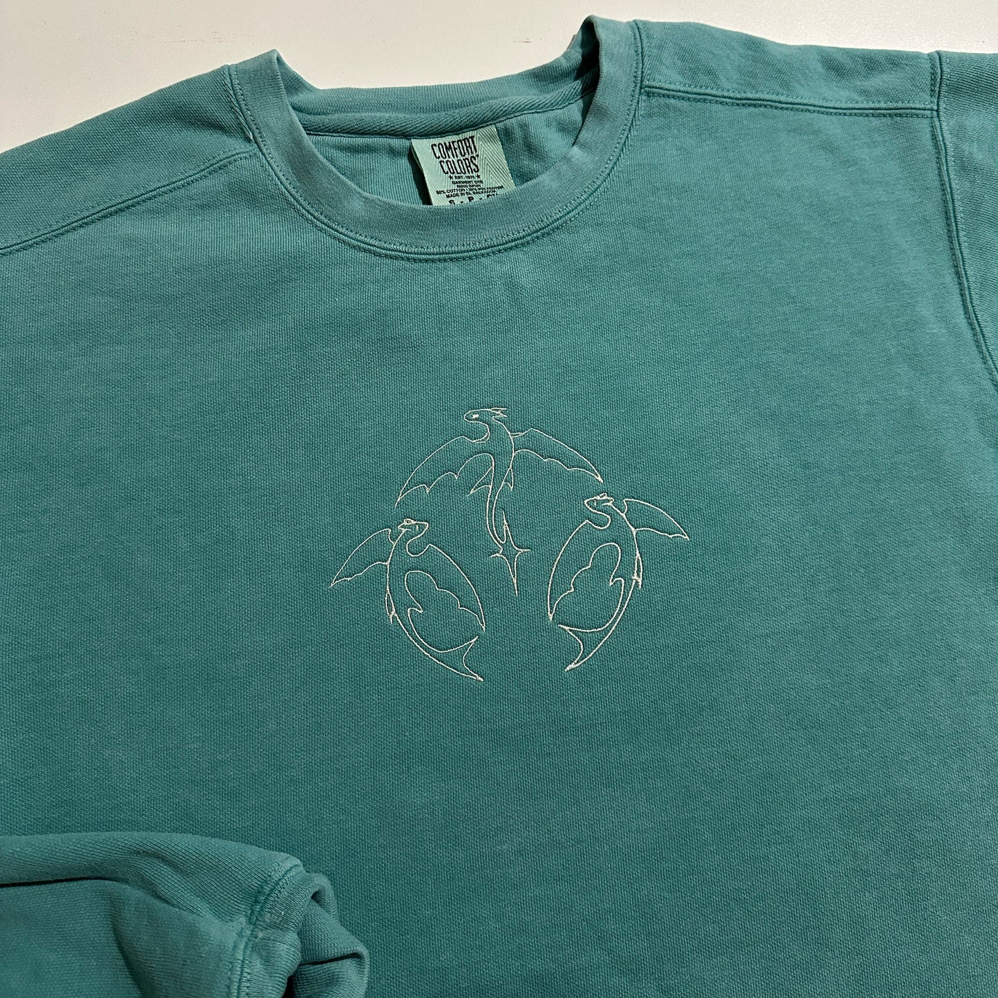 Embroidered Dragon Heavyweight Crewneck