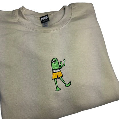 Frog Boxer Embroidered Sweater