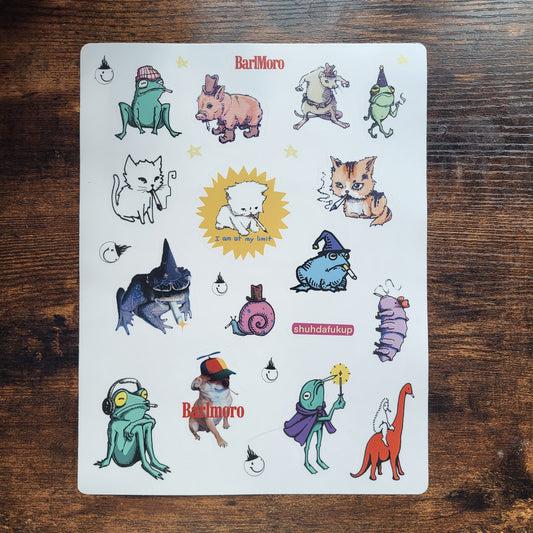 Ciggy Animals Sticker Sheet