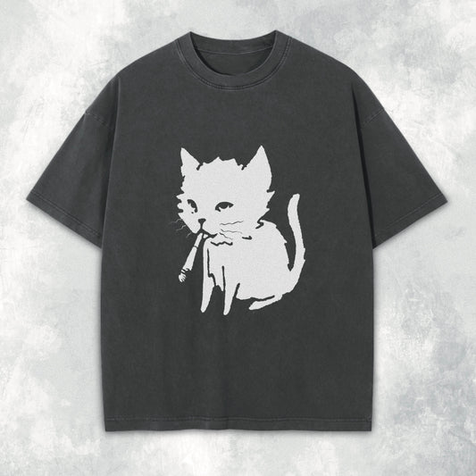 Cat Cig Heavyweight Tee