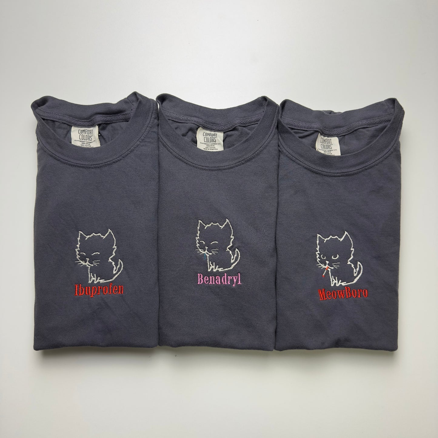 Meowboro Heavyweight Embroidered Tee