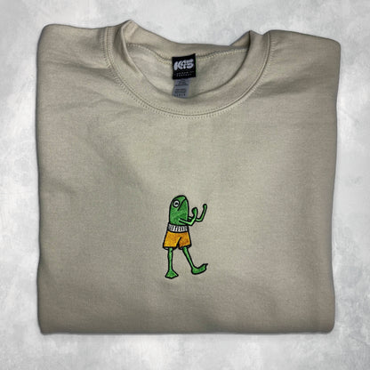 Frog Boxer Embroidered Sweater