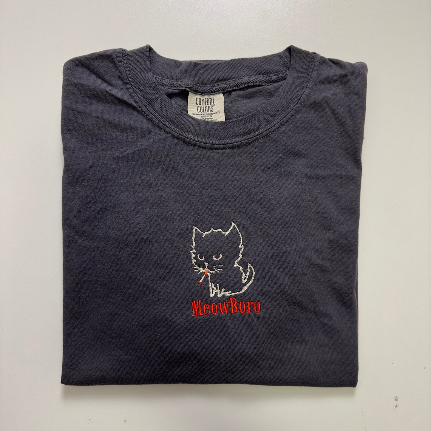 Meowboro Heavyweight Embroidered Tee