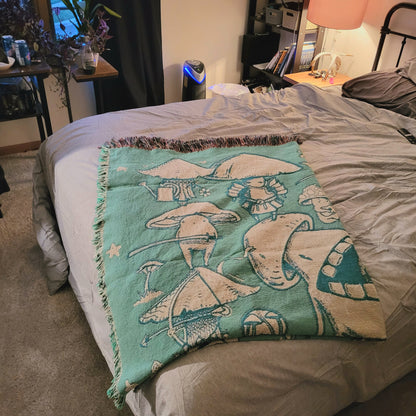 MEGA Mushroom Woven Tapestry Restock